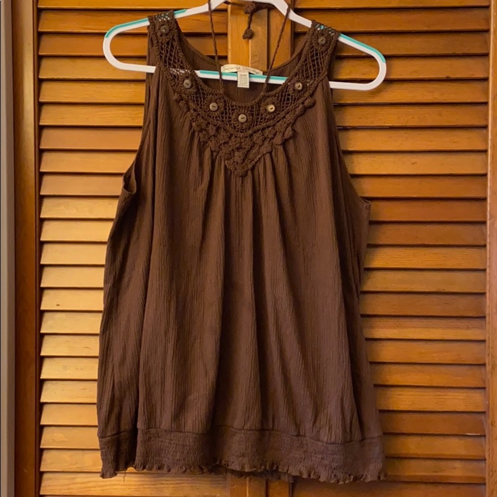 Brown sleeve top 18/20